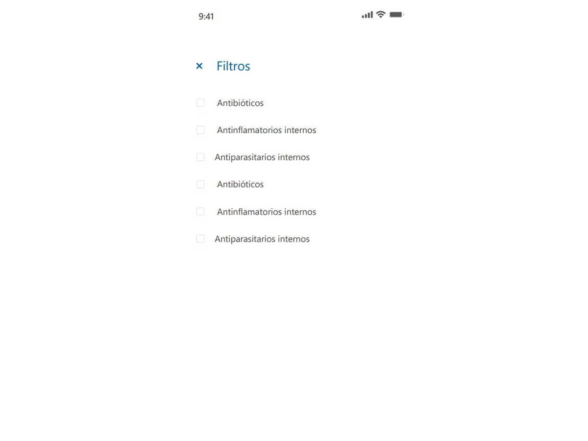Filtros por categoría