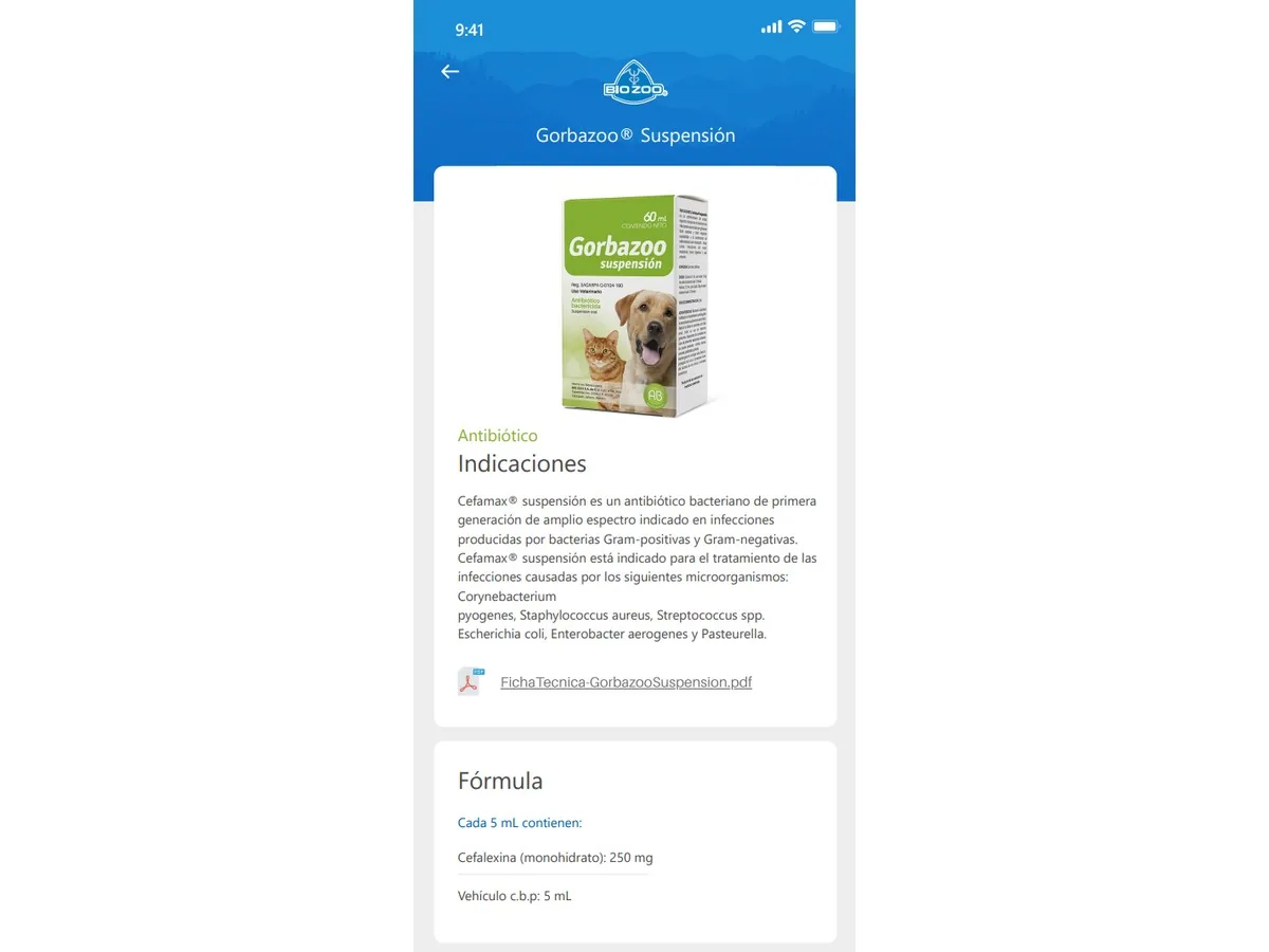 Ficha técnica de producto