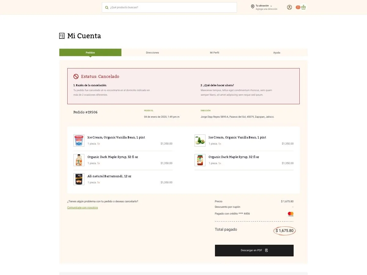 Gestión de direcciones